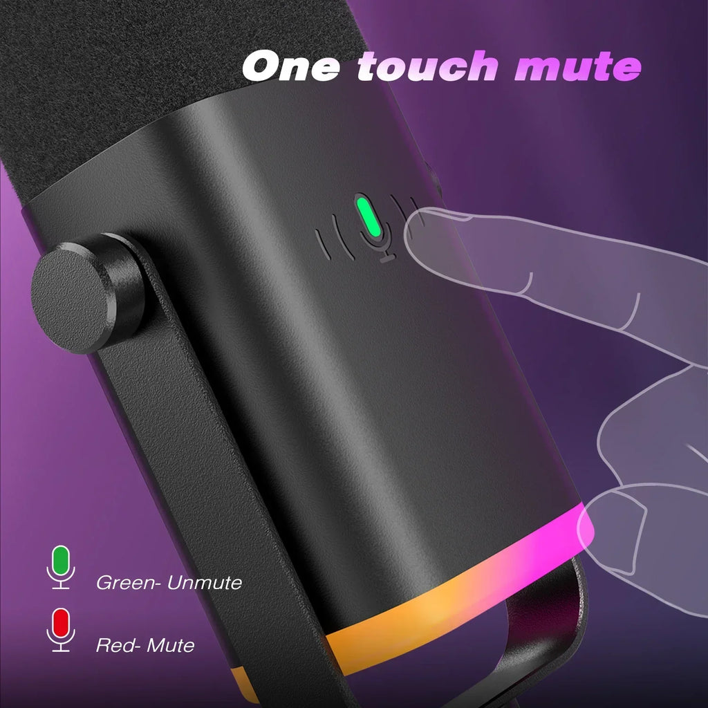 Microphone with Touch Mute Button