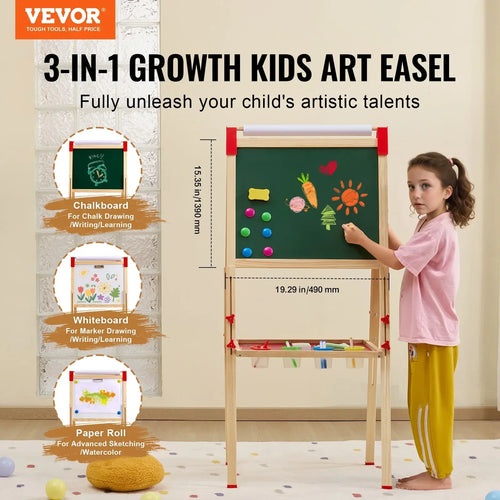 Drawing Board Wooden Double-Sided Kids